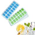 Flexible Silicone Ice Cube Tray with Spill-Resistant Removable Lid